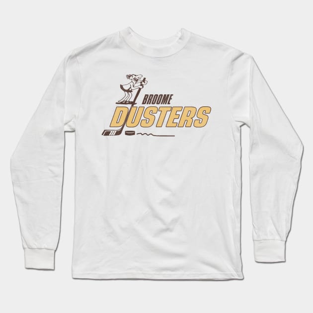 Defunct Broome Dusters Hockey Team Long Sleeve T-Shirt by Defunctland